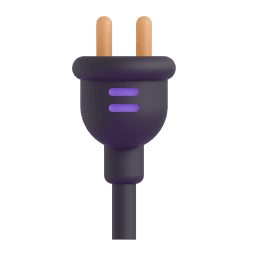 3D icon of an electric plug