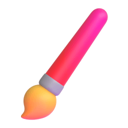 3D icon of a paintbrush