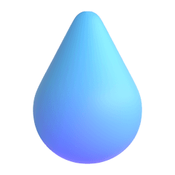 3D icon of a water droplet